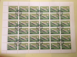 USSR Russia 1983 4K Sheet History Soviet Gilders Gilder Aircraft Planes Airplanes Flight Aviation Transport Stamps CTO - Full Sheets