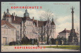 AK GÜSTROW - SCHLOSS MIT SIEGESSÄULE - 1909 - Guestrow