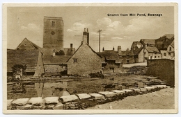 SWANAGE : CHURCH FROM MILL POND / ADDRESS - AYLESBURY, HADDENHAM, TOWNS END (WARD) - Swanage