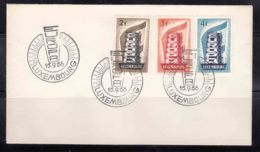 Luxembourg 1956 Europa CEPT Mi#555-557 FDC-first Day Cover - Nuevos