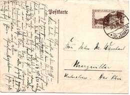 Saarbrücken 1928 St. Johann - Postkarte - Ganzsache Entier - !! Trace De Pli - Entiers Postaux