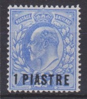 BRITISH LEVANT 1911 1pi On 2½d BRIGHT BLUE PERF 14 SG 25 LIGHTLY MOUNTED MINT Cat £28 - Levante Britannico