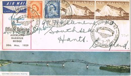 35070. Carta Aerea AUCKLAND (New Zealand) 1959. Harbourg Bridge Opening - Storia Postale