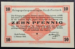 Billet 10 Pfennig LAGERGELD MONNAIE DE CAMP PRISONNIER DE GUERRE Kriegsgefangenenlager GROSS-PORITSCH Porajów POLOGNE - Sonstige & Ohne Zuordnung