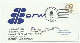 Concorde 1979 1er Vol Dallas Paris - First Flight Covers