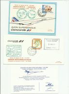 1982 Concorde Derniers Vols Caracas-Santa Maria + Retour, Avec Certificat, - First Flight Covers