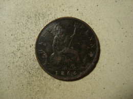 MONNAIE GRANDE BRETAGNE 1/2 PENNY 1864 - B. 1/2 Penny