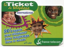 TELECARTE-LE TICKET DE TELEPHONE INTERNATIONAL-2003-50F - Tickets FT