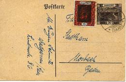 Saar Sur Entier Postal 1921 - Entiers Postaux