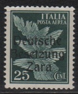 1943 Occupazione Tedesca Zara 25 C.  P.a. MNH - Duitse Bez.: Zara