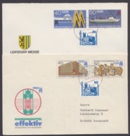 Mi-Nr. U4 U6, Je Mit Pass. Zusatzfr. Als Brief, 4.9.90, Portogerecht - Enveloppes - Oblitérées