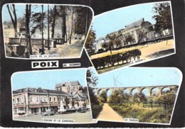 80 - POIX ( DE PICARDIE ) Jolie Multivue ( Café Hotel Du Cardinal ) CPSM Village (2.400 Habitants) GF 1968 - Somme - Poix-de-Picardie