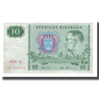 Billet, Suède, 10 Kronor, 1963-1990, 1985, KM:52d, SUP - Suecia