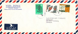 Turkey Air Mail Cover Sent To Denmark Karaköy 17-1-1976 - Luchtpost