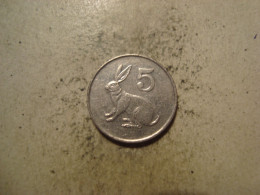 MONNAIE ZIMBABWE 5 CENTS 1997 - Zimbabwe