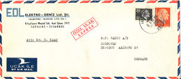 Turkey Express Air Mail Cover Sent To Denmark Istanbul 8-10-1980 - Luchtpost