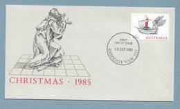 E52 - AUSTRALIE N° 922 Sur Enveloppe Illustrée " Ange - CHRISTMAS " Cachet Premier Jour Du 18 SEP 1985 - Storia Postale