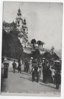 MONTE CARLO EN 1917 - N° 27 - TERRASSE DU CASINO AVEC PERSONNAGES - CPA VOYAGEE - Les Terrasses