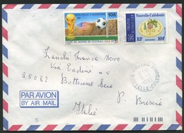 1995 Nuova Caledonia, Lettera In Posta Aerea Per L'Italia Timbro Di Arrivo - Lettres & Documents