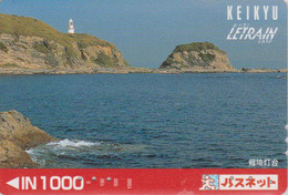 Carte Prépayée Japon - PHARE Rochers - LIGHTHOUSE Japan Prepaid Keikyu Card - LEUCHTTURM Karte - FARO - 69 - Lighthouses