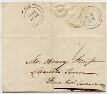 1844 & 1847 Incoming Letters, 1844 From Truro (Sep 7) Rated '7' Pence To Pay, Red Prince Edward Island SE.11.1844 Arriva - Sonstige & Ohne Zuordnung