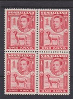 SOMALILAND 1938 1a IN UNMOUNTED MINT BLOCK OF 4 SG 94 X 4 Cat £8 - Somaliland (Protettorato ...-1959)