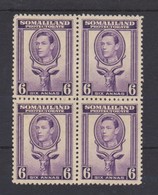 SOMALILAND 1938 6a IN UNMOUNTED MINT BLOCK OF 4 SG 98 X 4 Cat £64 - Somalilandia (Protectorado ...-1959)
