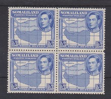 SOMALILAND 1938 3R IN UNMOUNTED MINT BLOCK OF 4 SG 103 X 4  Cat £100 - Somalilandia (Protectorado ...-1959)