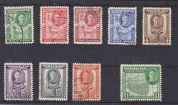 SOMALILAND 1942 SET TO 1R SG 105/113 FINE USED Cat £8.75 - Somaliland (Protectorate ...-1959)