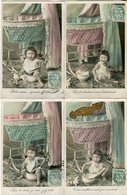 Themes .20940 . Enfants . Petite Fille . Serie 560 B C I .4 Cartes Postales . - Colecciones, Lotes & Series