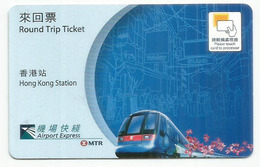 HONG-KONG.MTR TRAM. The Airport Express Tram, To The Hong-Kong Station.Round Trip Ticket - Mundo