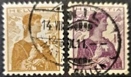 SWITZERLAND 1909 - Canceled - Sc# 165, 166 - 12r 15r - Gebraucht