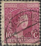 LUXEMBOURG 1914 Grand Duchess Adelaide - 10c - Purple FU - 1914-24 Marie-Adélaïde