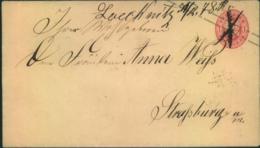 1865 Ca. LOECKNITZ Handschriftliche Entwertung Auf 1 Gr. Wappen GSU - Postal  Stationery
