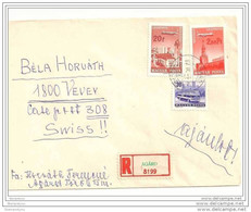 234 - 43 - Envoppe Recommandée Envoyée De Agard En Suisse 1967 - 2 Timbres Poste Aérienne - Storia Postale