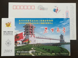 Huai'an Junction Project Of Huaihe River To The Sea,CN 05 Huaihe River Water Conservancy Commission Pre-stamped Card - Water