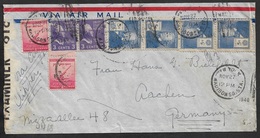 1940 U.S To GERMANY - DOUBLE CENSOR STRIPS - OKW  - MADISON SQ. STA. DUPLEX - Lettres & Documents