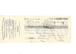 TRAITE - MANUFACTURE DE SERRURES ET CADENAS A FRESSENNEVILLE ET ESCARBOTIN -SOMME -1910 - Bills Of Exchange
