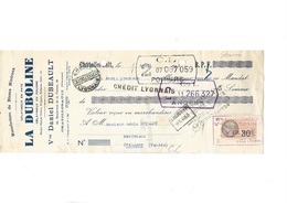 TRAITE - MANUFACTURE DE BLANCS  MINERAUX " LA DUBOLINE " CHATELLERAULT - VIENNE " 1934 - Bills Of Exchange