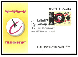 Egypt / Ägypten - 2004 - Rare - FDC - ( Withdrawn - Telecom Egypt, 150th Anniv. - Siehe Beschreibung ) - Lettres & Documents