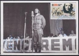 TMA-534 CUBA 2008 MAXIM CARD 2007 STAMP ERNESTO CHE GUEVARA BLUE CANCEL. - Maximumkarten