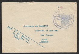 1938 FRANCE - F.M FRANCHISE MILITAIRE - MAROC A EURE - COURS PRÉPARATOIRE AU SERVICE DES AFFAIRES INDIGENES - 1921-1960: Modern Period