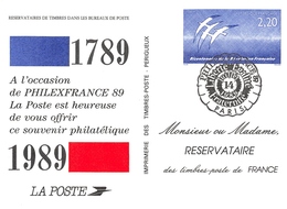 FOLON - Bicentenaire De La Révolution Française - La Poste - Philexfrance - Philatélie - Folon