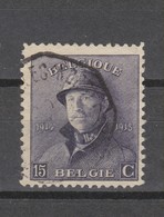 COB 169 Oblitération Télégraphe BRUXELLES Nord - 1919-1920 Trench Helmet