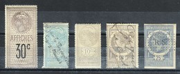 FRANCE Petit Lot De 5 Fiscaux - Stamps