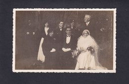 Carte Photo Archives Chalot Guiry En Vexin (95) Mariage Robert Chalot Genevieve Barthelemy ( Noms Au Verso ) - Guiry En Vexin