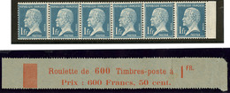 ** No 19, Bande Horiz. De Six N°179, Bdf, + La Bande De Garde De La Roulette, Très Frais. - TB - Rollen