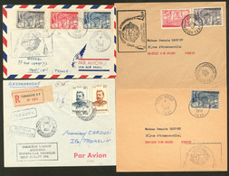 Lettre Collection. 1954-1958, 4 Enveloppes, Cachets Divers. - TB - Sonstige & Ohne Zuordnung