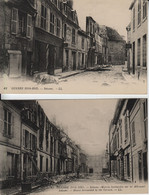 02  SOISSONS  (Aisne) Maisons Bombardées Par Les Allemands + Une Rue Dévastée - Grugies