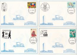 UNITED NATIONS HEADQUARTERS, CM, MAXICARD, CARTES MAXIMUM, 4X, 1980, UN-VIENNA - Maximum Cards